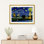 London, England Starry Night Skyline - impression d'art graphique
