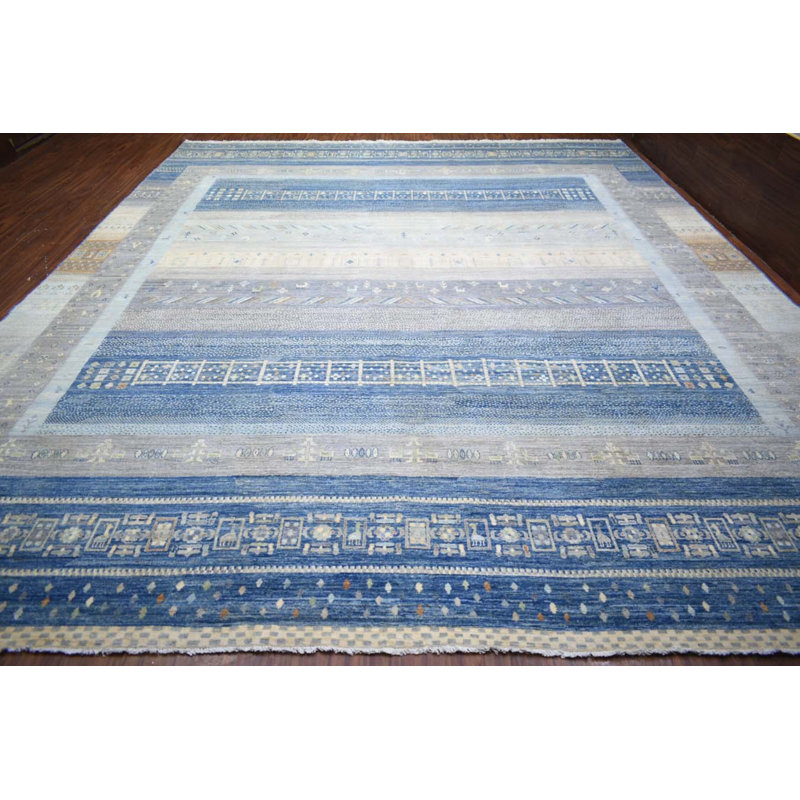 Transitional One-of-a-Kind Rectangle 12'3" x 15'2" Hand Knotted Area Rug