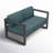 Smith 57" Outdoor Loveseat with Sunbrella® Cushions-591291546-577868660