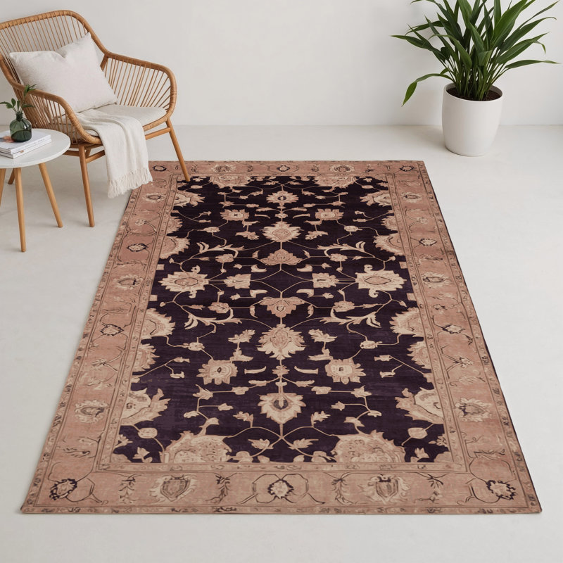 Overdyed Beige Indoor and Outdoor Area Rug, Rectangle 5' x 7'