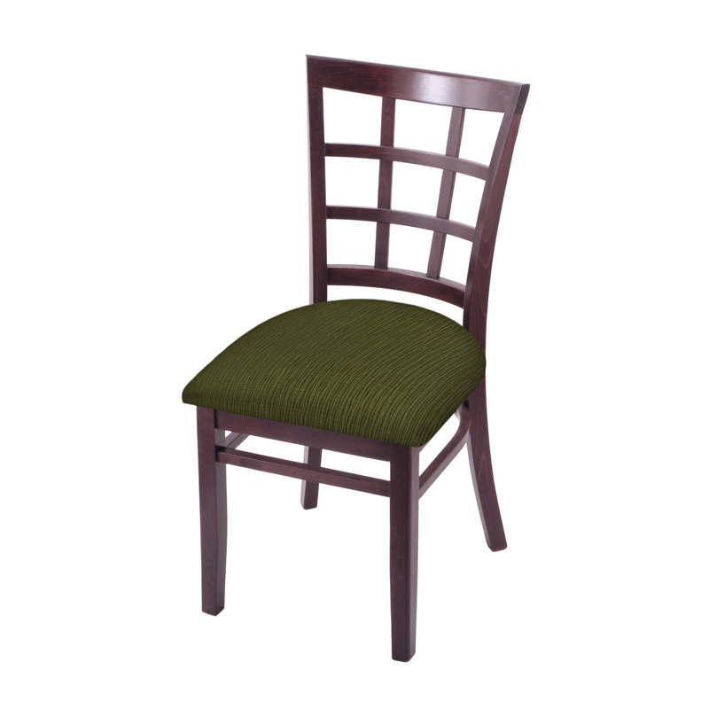 Hampton 18'' H Upholstered Beech Side Chair, Dark Cherry, Graph Parrot