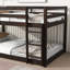 Lit superposé simple au-dessus d'un lit simple en bois massif avec échelle, lattes renforcées et finition espresso pour une stabilité et une efficacité maximales-691208945