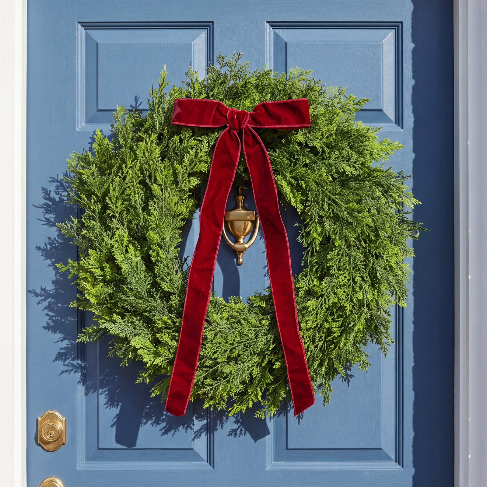 24" Pine Front Door Christmas Wreath