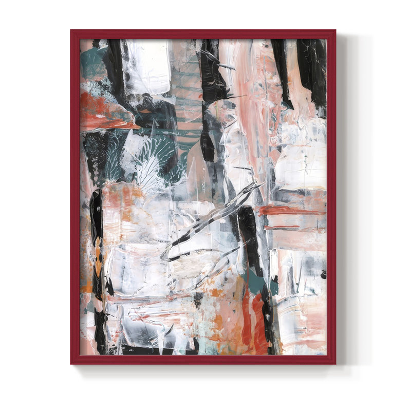 Impression encadrée Miami Vibes II - bois massif, H 11 po x l 9 po, Rouge