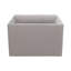 Chaise de salon moderne en velours - silhouette géométrique contemporaine - 41 po, gris 