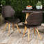 2 chaises de salle à manger - structure en fer et look multi pour l'extérieur de 2 élégants avec des pieds esthétiques