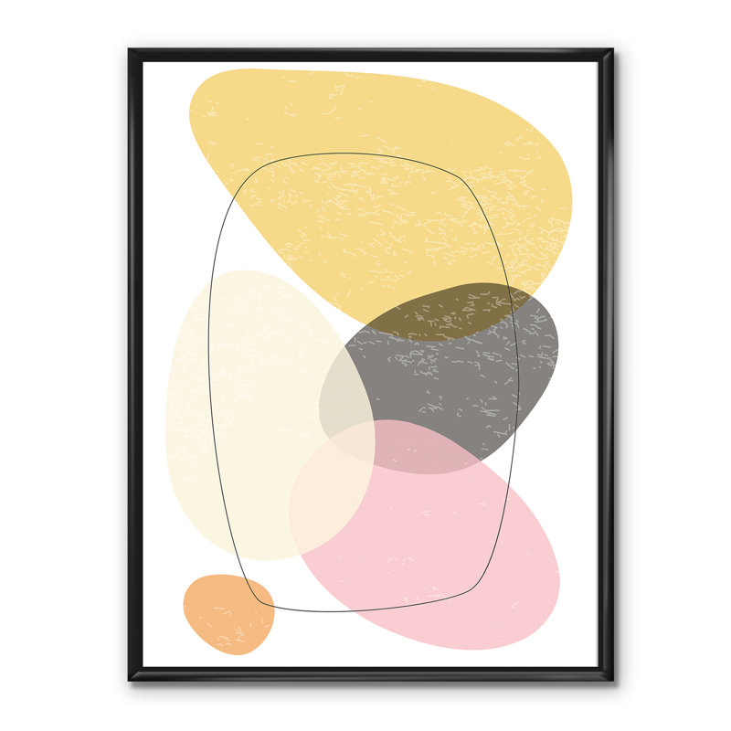 Minimal Elementary and Geometric Compostions XXxxxxx - reproduction de cadre flottant sur toile, H 40 po x l 30 po x P 1,5 po