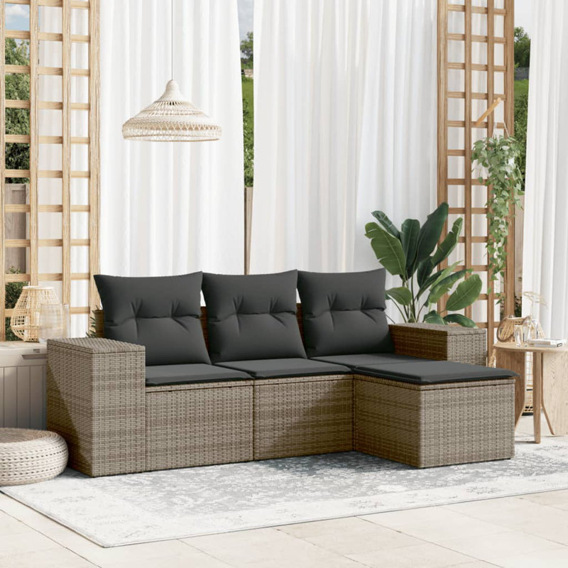 Garden Sofa Set Grey, Dark Grey