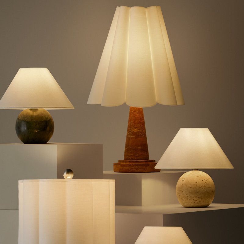 Waldwick Rosalie 17.5" Marble Table Lamp