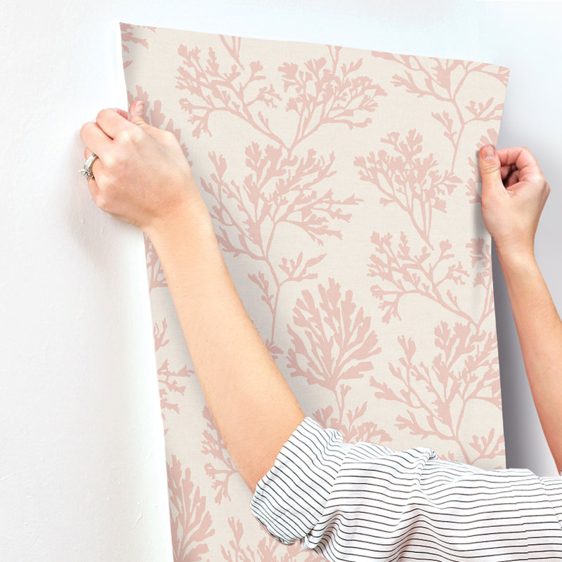 Tortuga Coral Weave Wallpaper, Pink