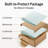 2 Pack Floating Glass Corner Shelf For Bathroom Tempered Glass With Rail Wall Mounted-1020398455