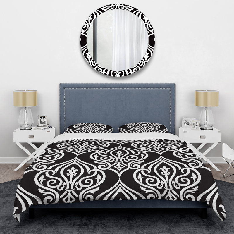 Polyester Damask Duvet Cover