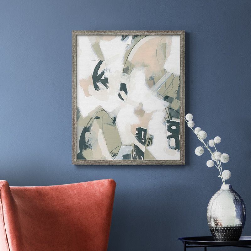 Toile encadrée de qualité supérieure Sumi Storm I - prête à être accrochée, Argent, H 24 po x l 20 po
