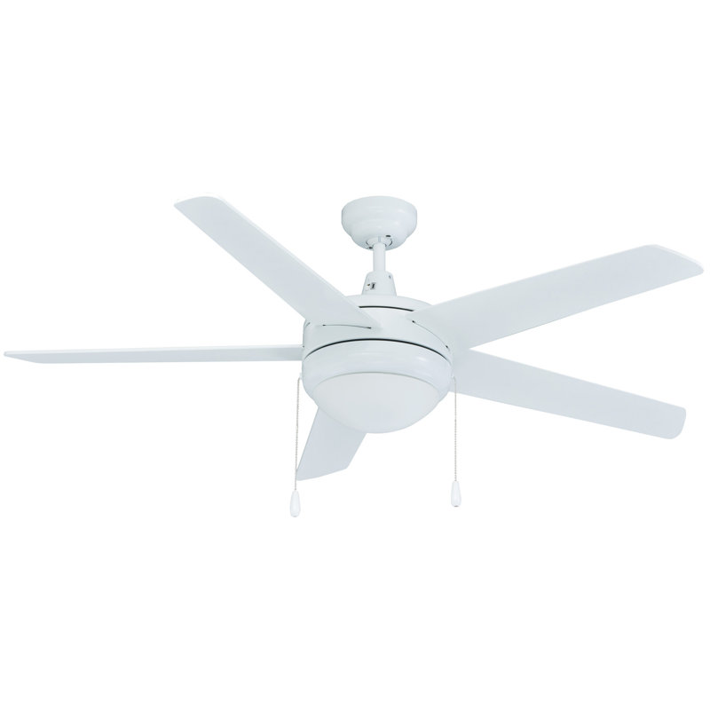 Crowe 50" 5-Blade Indoor Ceiling Fan, White, White