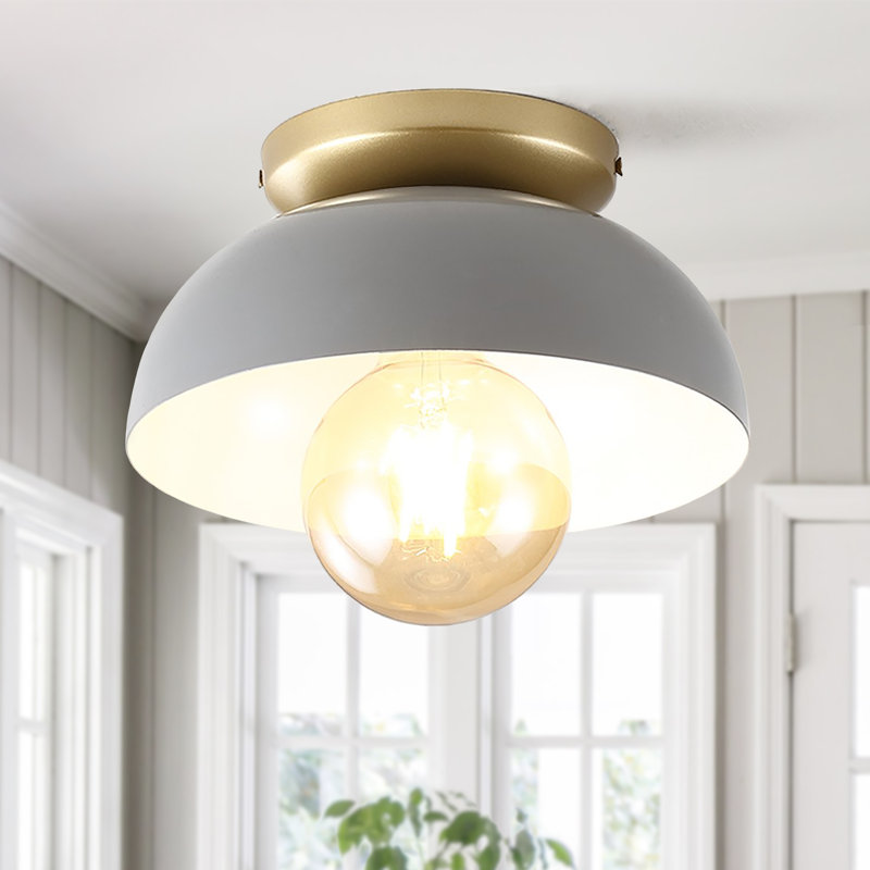Plafonnier encastré 1 lumière 8 po Zita, Gris