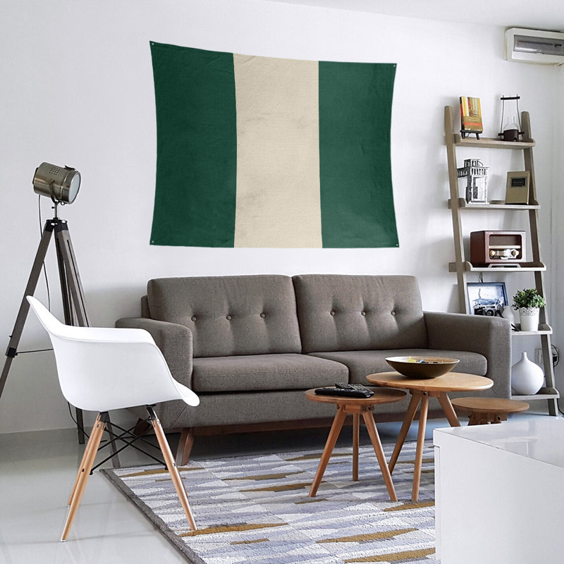Tapisserie de polyester Minnesota, H 27,5 po x l 37,5 po, Vert forêt / blé du Minnesota / vert forêt