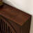 Mid Century Modern Fluted Sideboard Cabinet With 2 Outlet Holes, Buffet Cabinet With Storage, Narrow Side Cabinet For Living Room Entryway Hallway Kitchen Coffee Bar, Dark Walnut-979649644