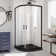 Prime 38" W x 38" D x 74.75" H Semi-Frameless Round Shower Enclosure with Base Included