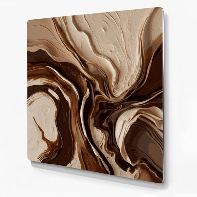 «Lyrical Abstraction 29», art mural en métal brun