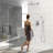Luxurious Single Handle 2-Spray 10 In. Wall Mount Square Shower Head With Hand Shower Faucet-108989399