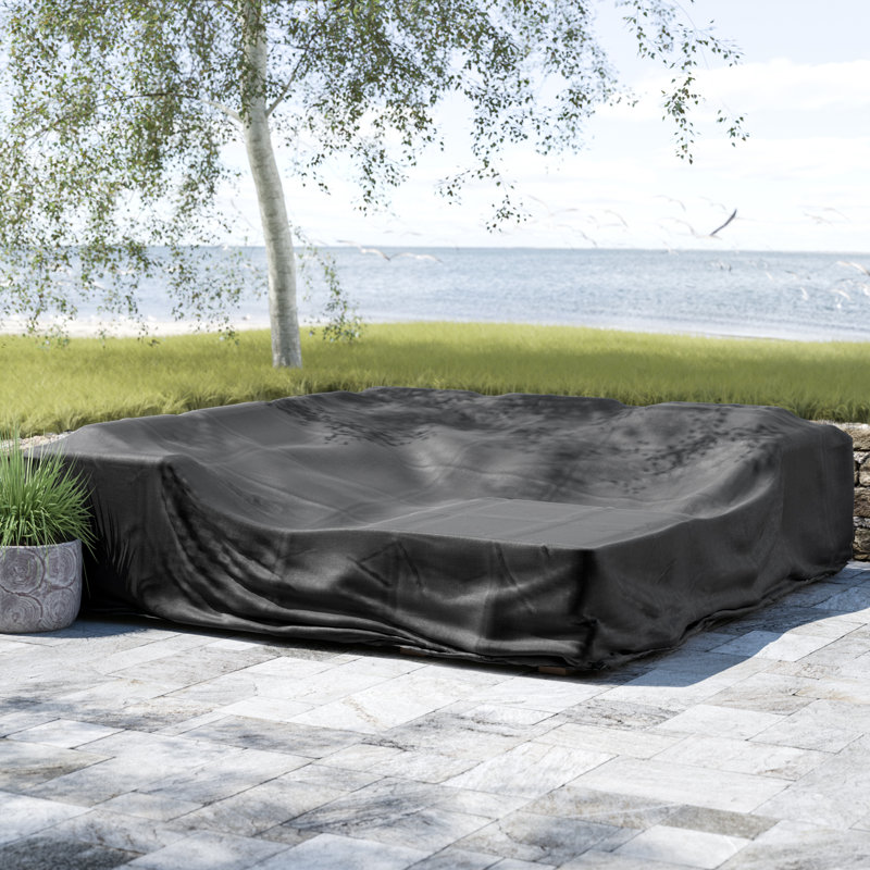 Outdoor Cover, 27.56" H x 90.56" W x 90.56" D, Black