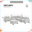 Ensemble de canapé modulaire en U de 104 po avec tables en acrylique, chargement USB, rangement et repose-pieds mobile Chenille-123276158