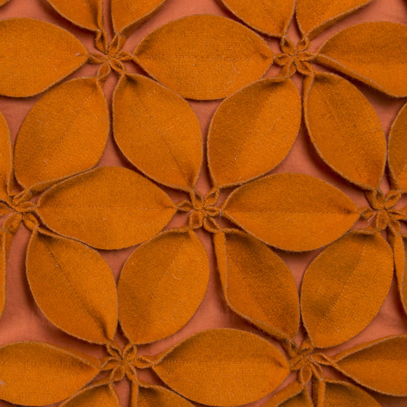Square Cotton Pillow Cover & Insert, Orange