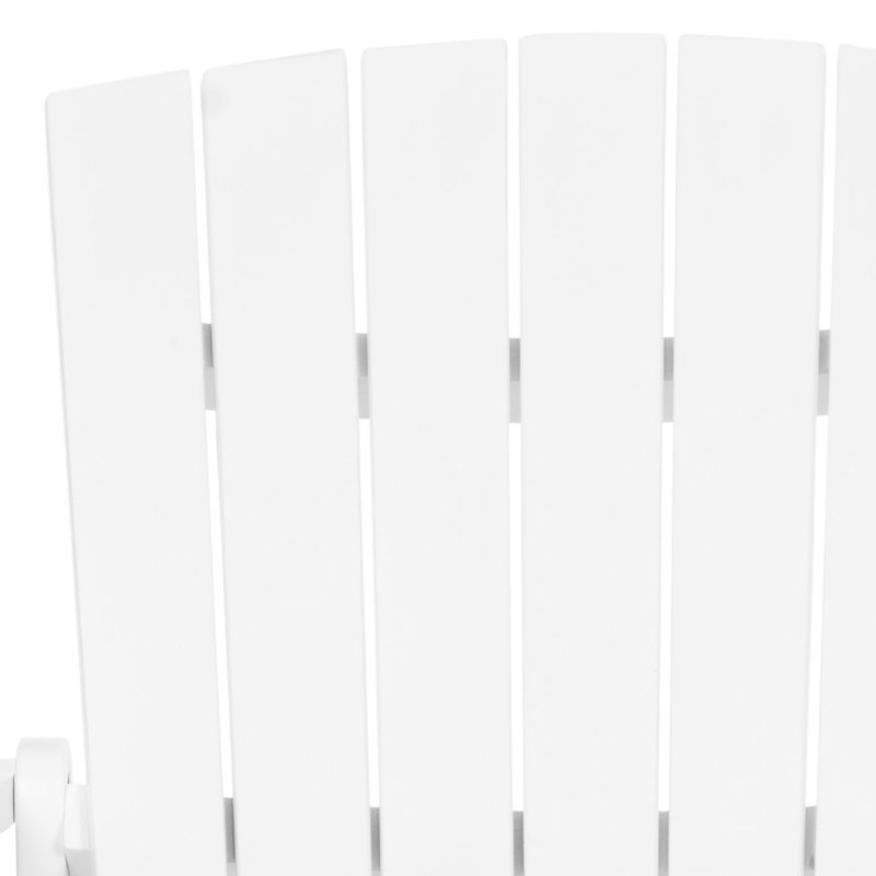 Melida Acacia Outdoor Adirondack Chair, White