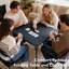Ensemble repas 5 pièces pliable avec 4 chaises rembourrées en PVC, structure en fer-1217988579