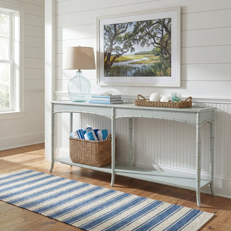 Charleston 80'' W Console Table, Haint Blue