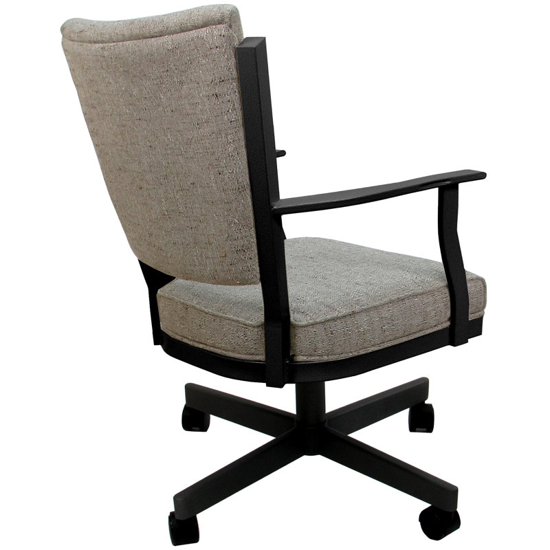 Chaise pivotante avec accoudoirs Daciana, Noir