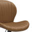 Ensemble de 2 tabourets de bar pivotants, hauteur réglable de 56 à 76 cm, en similicuir brun, avec dossier, pour îlot de cuisine et bar à domicile.-910476388-913841973