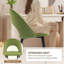 Chaise rembourrée moderne en velours courbé-2105841943