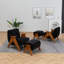 Upholstered Armchair with Footstool-311584154