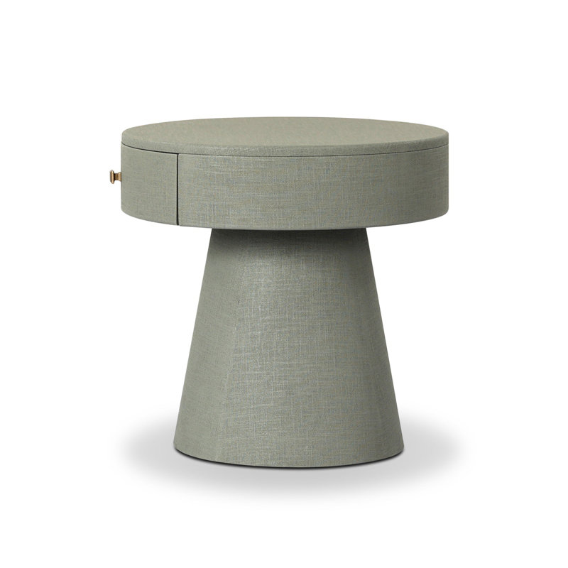 Chiro Nightstand-Black Linen, Laurel Sage