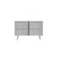 Console moderne avec tablettes, blanc et or, panneau de particules recouvert de mélamine à 100%, épaisseur: 0,7 pouce | Rangement mural élégant pour le salon et le vestibule, design élégant-138183568