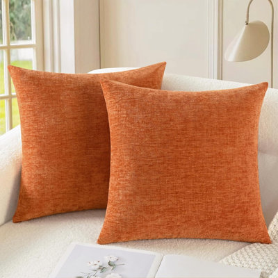 Housses de coussins décoratifs 18 po x 18 po - Coussins moelleux décoratifs en chenille pour canapé-lit, salon, décoration intérieure