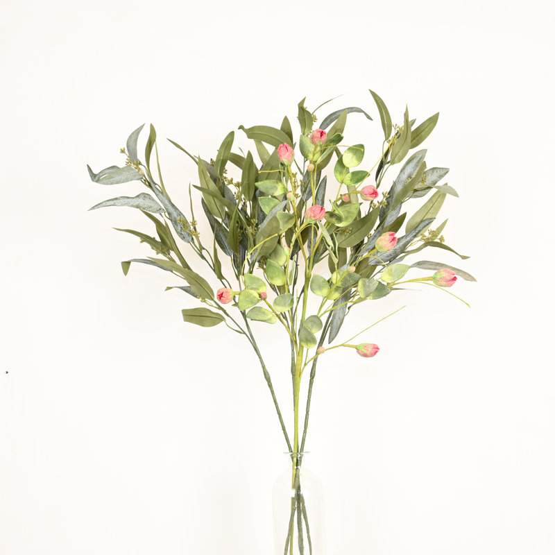 Branche de 36 po de bourgeons de verdure artificielle pour remplisseur de vase, bouquet de fleurs à longues tiges de ferme pour décorations de table de centre de table de bureau à domicile