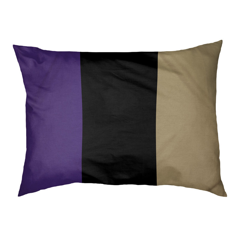 Coussin de lit pour chien Cincinnati, Très grand (l 50 po x P 40 po x H 7 po), Mauve / Noir / Or