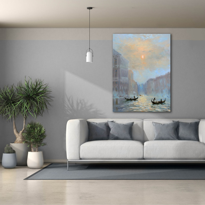 «Venice Morning Mist» par Chuck Larivey, art mural sur toile, H 54 po x l 40 po