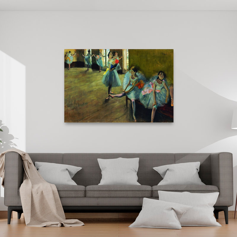 «Dancers by Rail», reproduction d'art abstrait contemporain classique, H 40 po x l 60 po