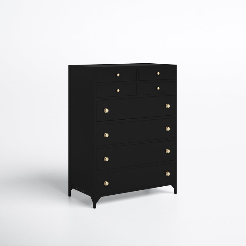 Bayline Iron 35.5'' W 8 - Drawer Dresser