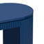 Console de couleur marine avec motif à rayures verticales unique - cadre fabriqué pour l'option de table de chevet de chambre à coucher