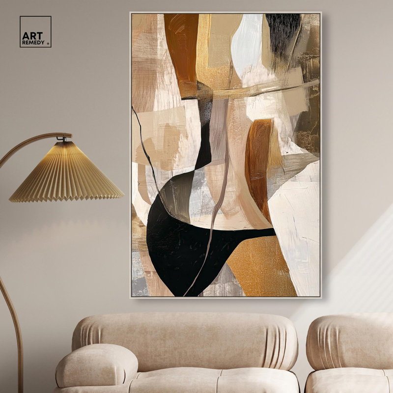 Toile Tactile Profondeur I par Art Remedy, H 37 po x l 25 po, Argent argent, Cadre flottant
