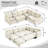 118" Oversize Convertible Sleeper Sofa With Nailhead Trim, Upholstered Sofa Couch With Pull-Out Bed-46215789
