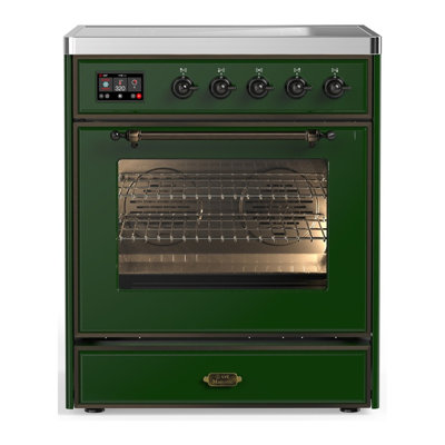 Majestic III Series 30 Inch Induction Range with 4 Induction Elements in Emerald Green (Burnished Trim)