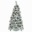 Arbre de Noël enneigé épinette 6 pi avec pommes de pin, arbre de Noël artificiel avec 403 pointes de branches, branches mixtes en PE et PVC, 250 lumières DEL multicolores, 11 modes de clignotants, décorations des Fêtes-977236040-977236043