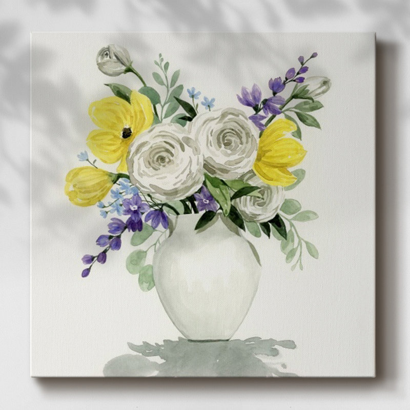 Sur toile, H 16 po x l 16 po x P 1,5 po
