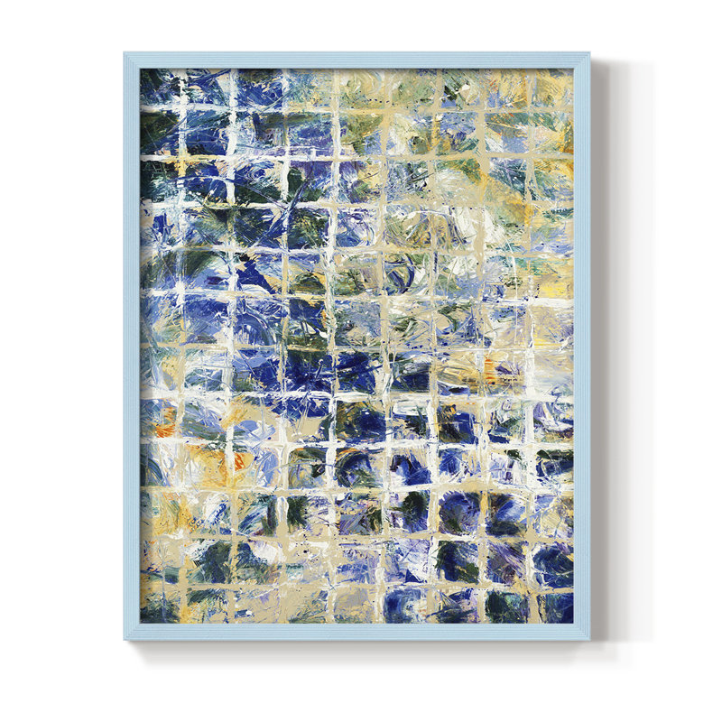 Off the grid, reproduction encadrée - bois massif, Bleu, H 11 po x l 9 po
