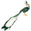 Paon scintillant avec fausses perles - 22 po - vert